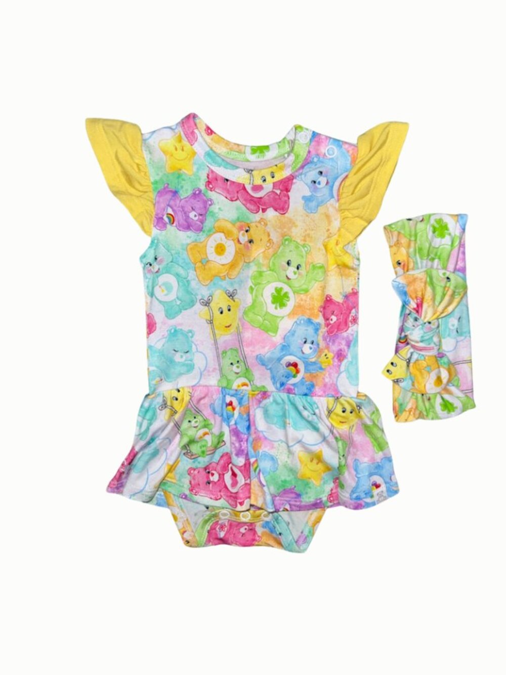 Love A Lot Bamboo Twirl Bodysuit with Matching Headband